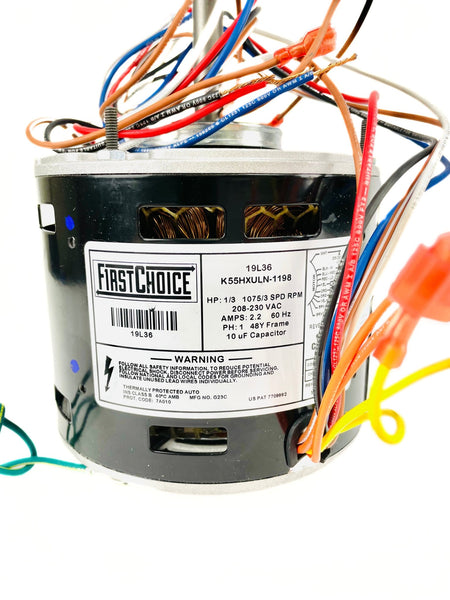 Lennox FirstChoice 1/3 HP 3 Speed 115V 1075 RPM Blower Motor 19L36