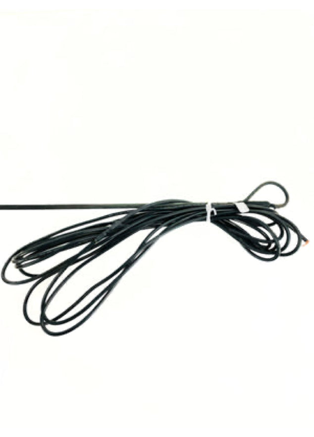 Rod-style refrigerator defrost heater with long bundled black lead wire