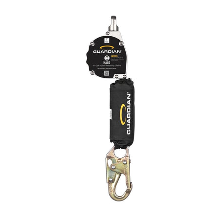 11' HALO SERIES WEB RETRACTABLE LIFELINE W CARABINER & SWIVEL TOP GUARDIAN FALL - Commercial Climate Supply