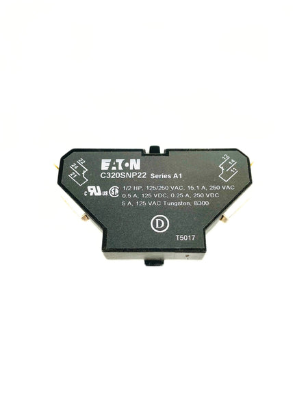 Eaton 2-NO 2-NC Side Mounted Auxiliary Contact C320SNP22