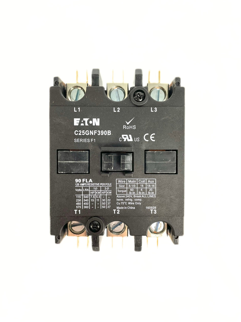 Eaton 3 Pole 90 Amp 208240V Contactor C25GNF390B