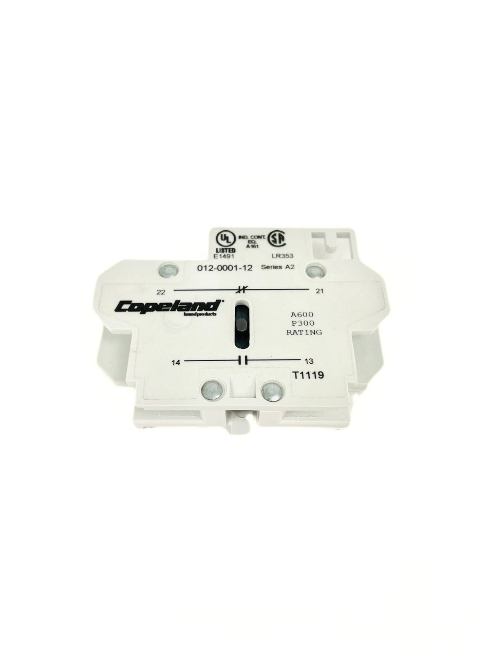 Emerson 1NO/1NC Contactor Auxiliary Switch 912-0001-12