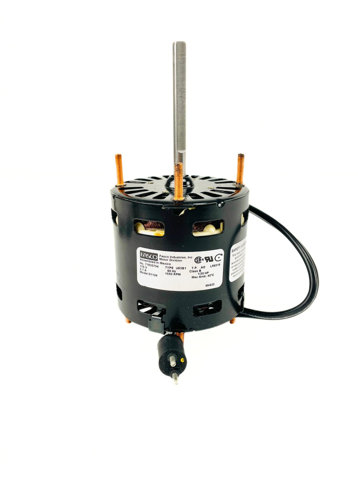 Fasco 115V 1550 RPM Refrigeration Fan Motor D1124