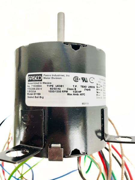 Fasco 120 HP 115208230V 1550 RPM Refrigeration Motor D1189