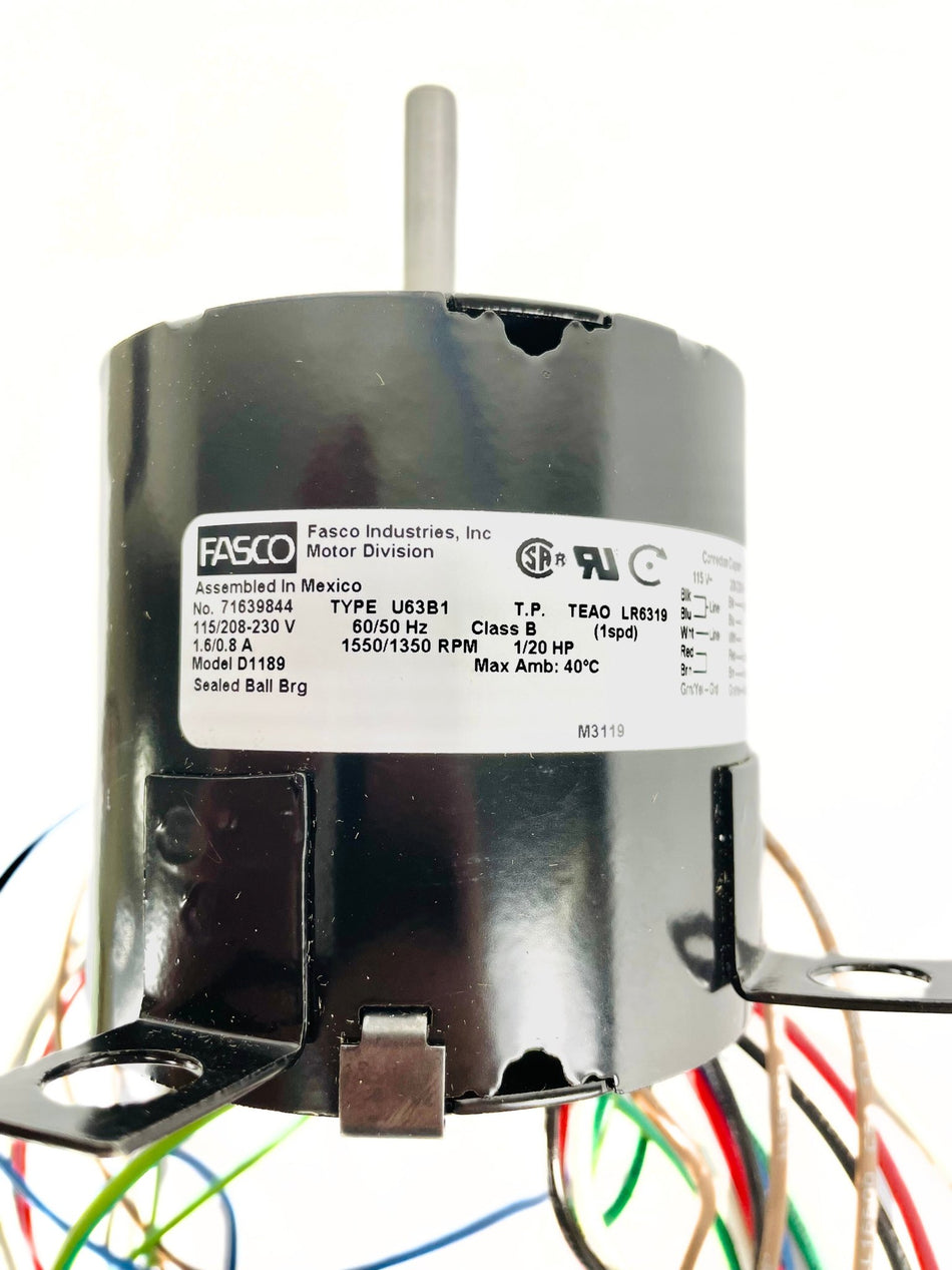 Fasco 120 HP 115208230V 1550 RPM Refrigeration Motor D1189