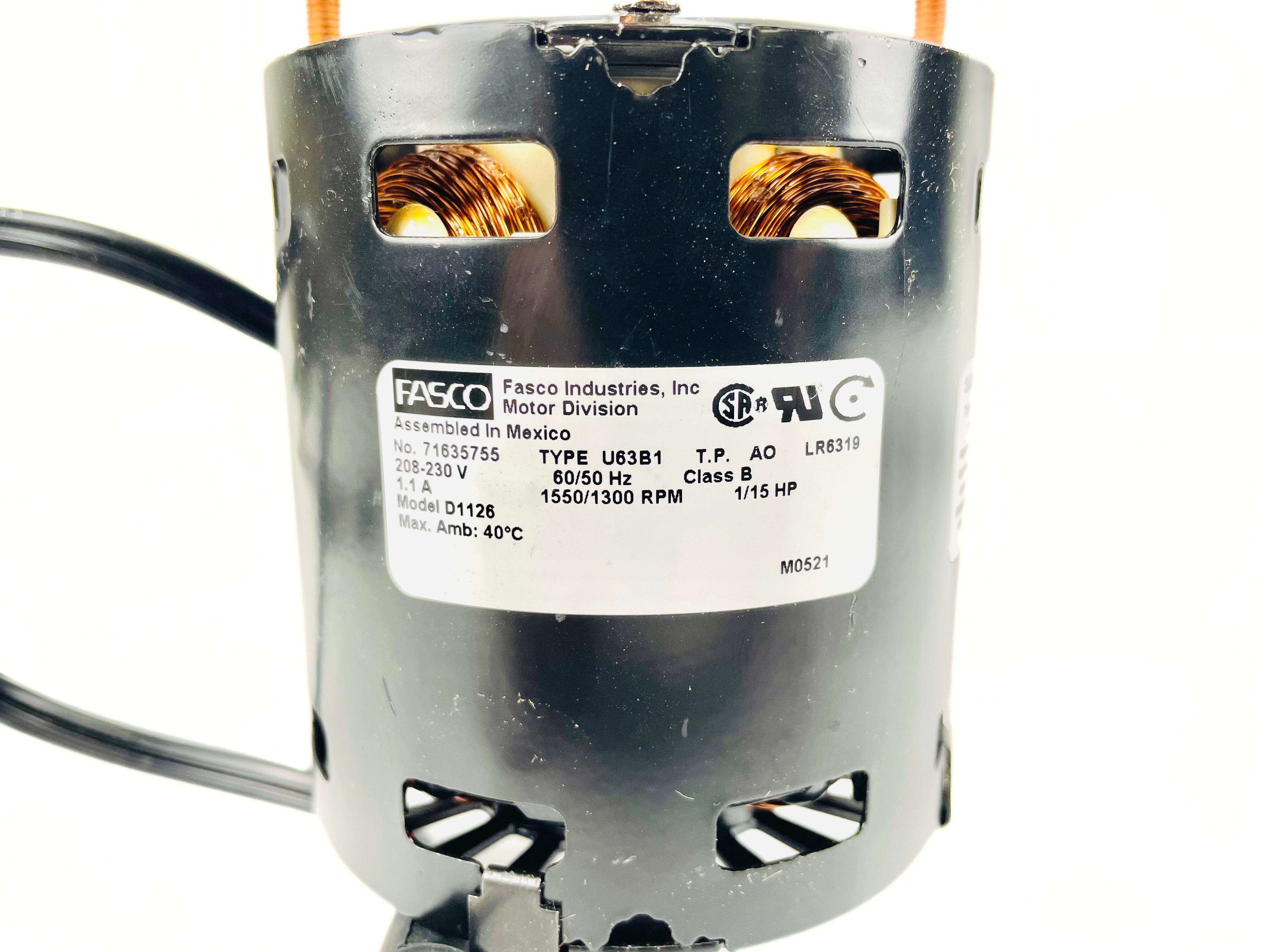 Fasco 208-230V 15501300 RPM Refrigeration Fan Motor D1126