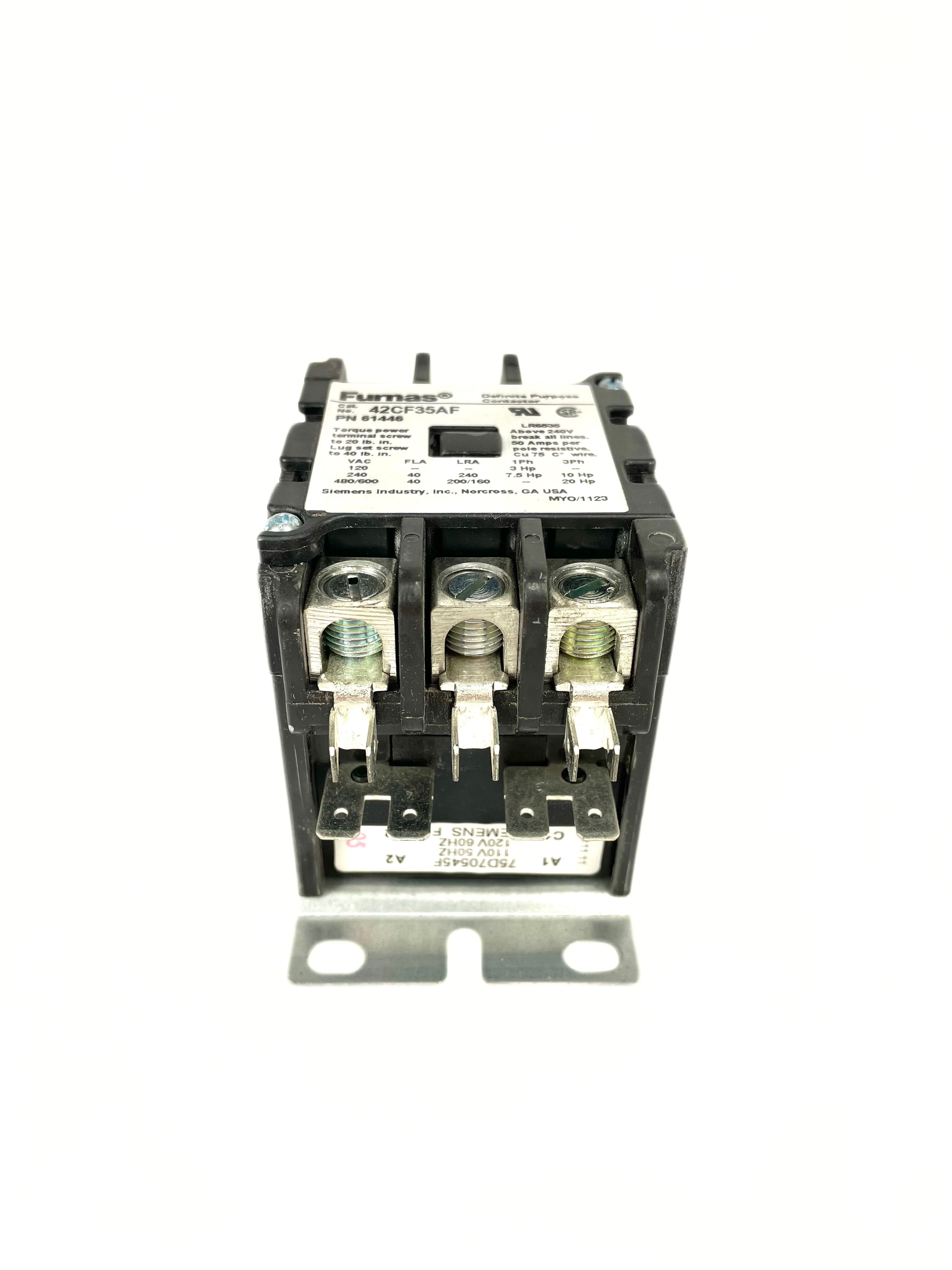 Furnas 3 Pole 40 Amp 120V Contactor 42CF35AF