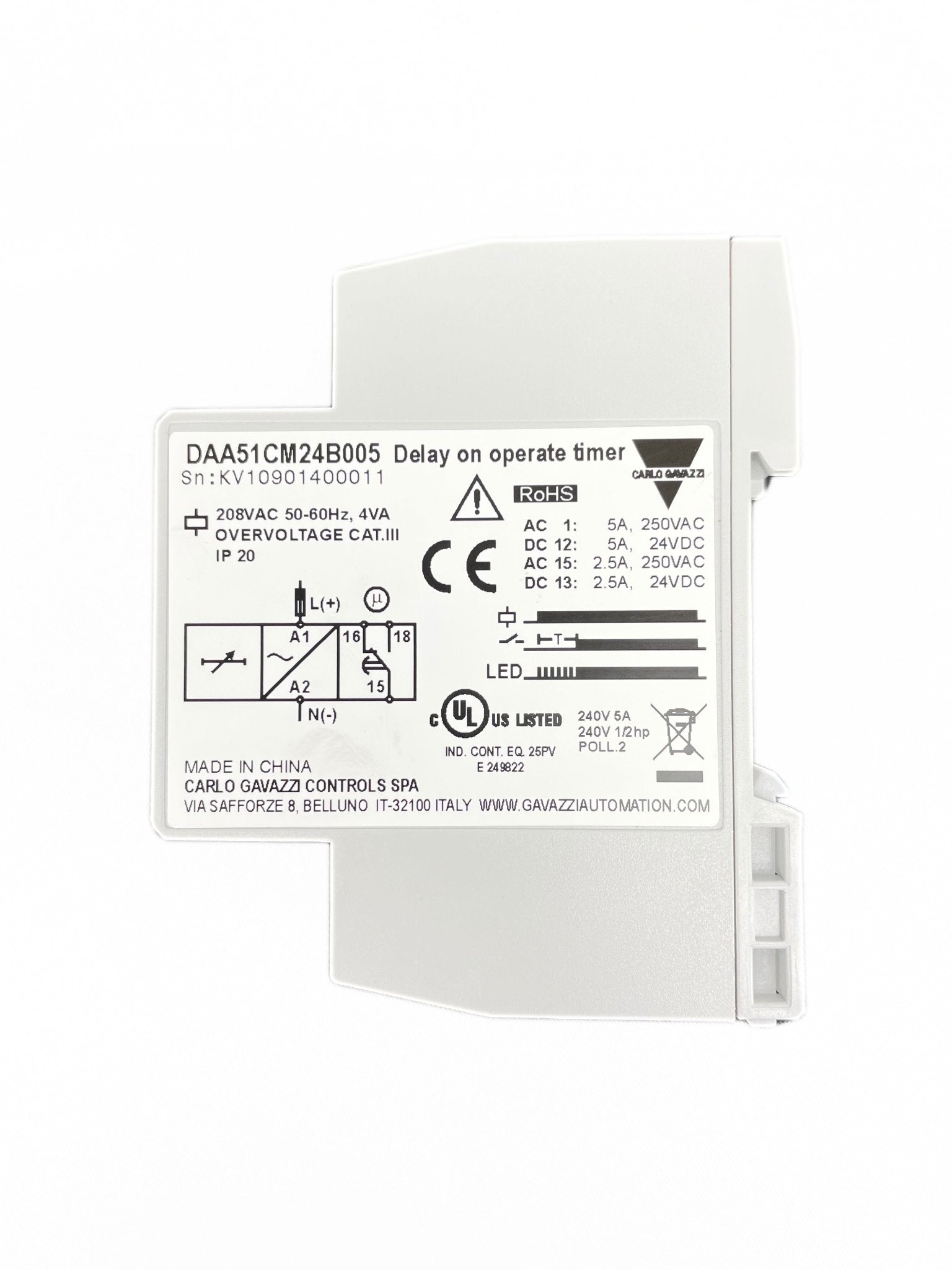 Hillphoenix Tyler 208V Time Delay DAA51CM24B005