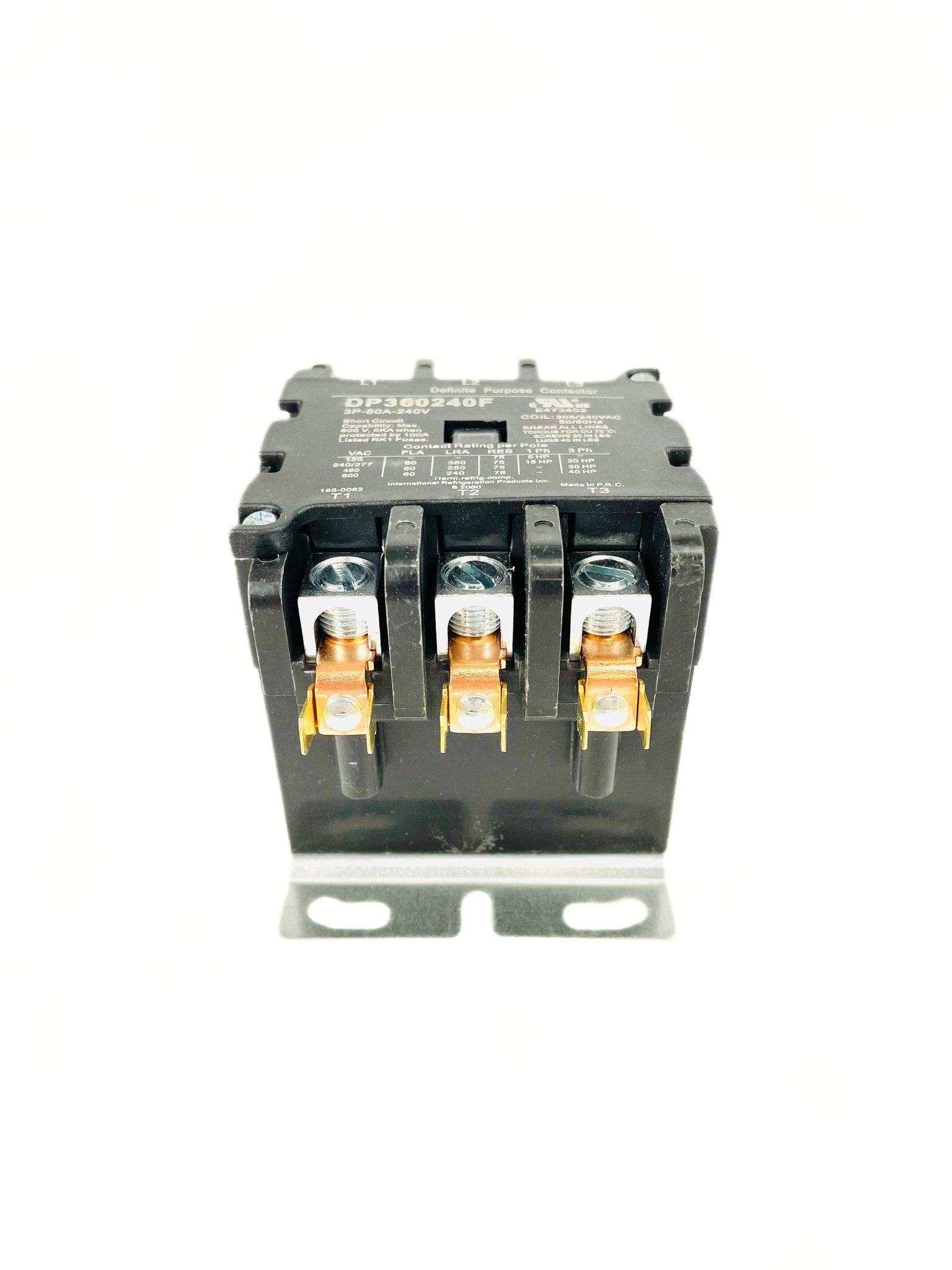 IRP 3 Pole 60 Amp 240V Definite Purpose Contactor DP360240F