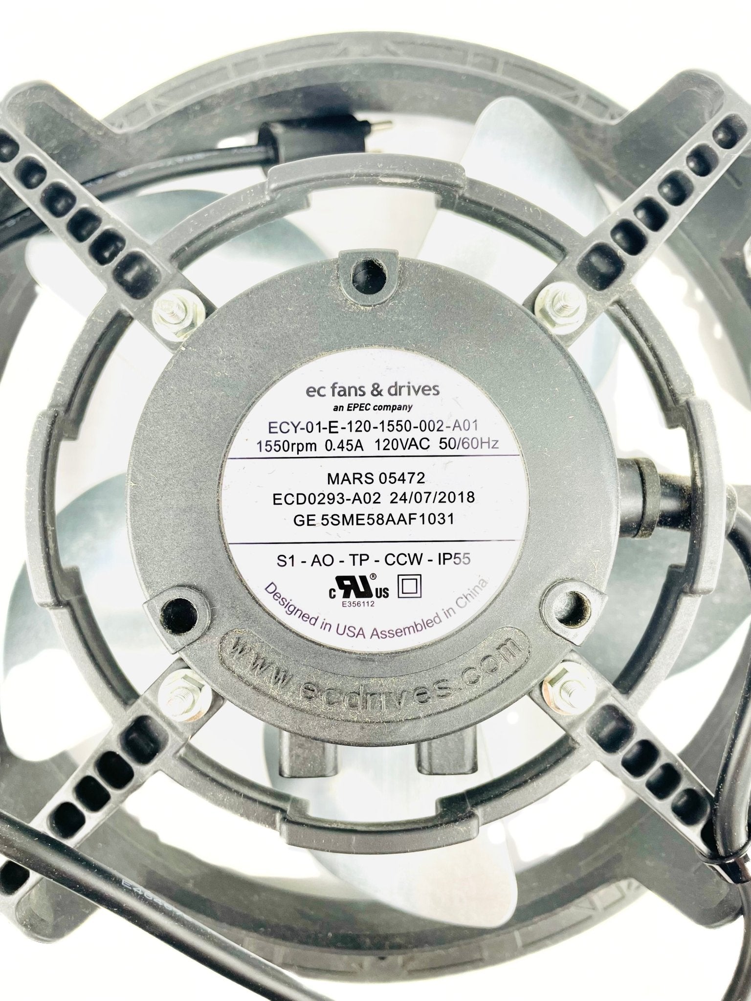 Mars 120V 1550 RPM ECM Fan Motor Replacement 05472