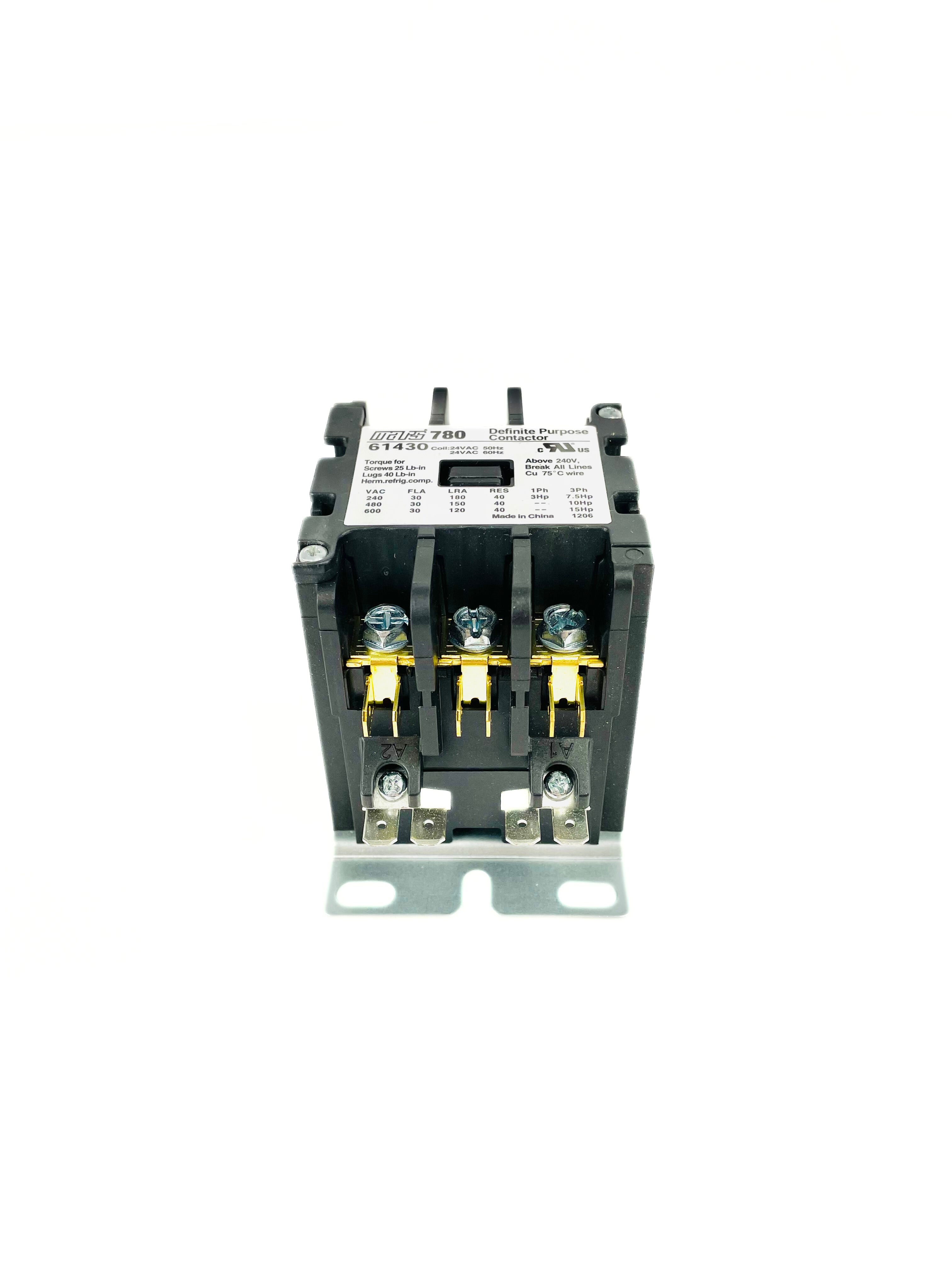 Mars 3 Pole 30 Amp 24V Contactor 61430