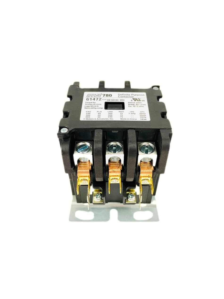 Mars 3 Pole 60 Amp 208-240V Definite Purpose Contactor 61472