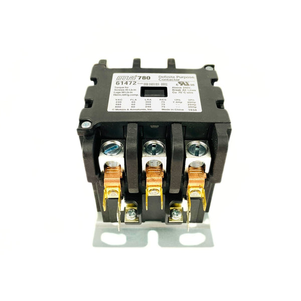 (。・н・ Mars 3 Pole 60 Amp 208-240V Definite Purpose Contactor 61472