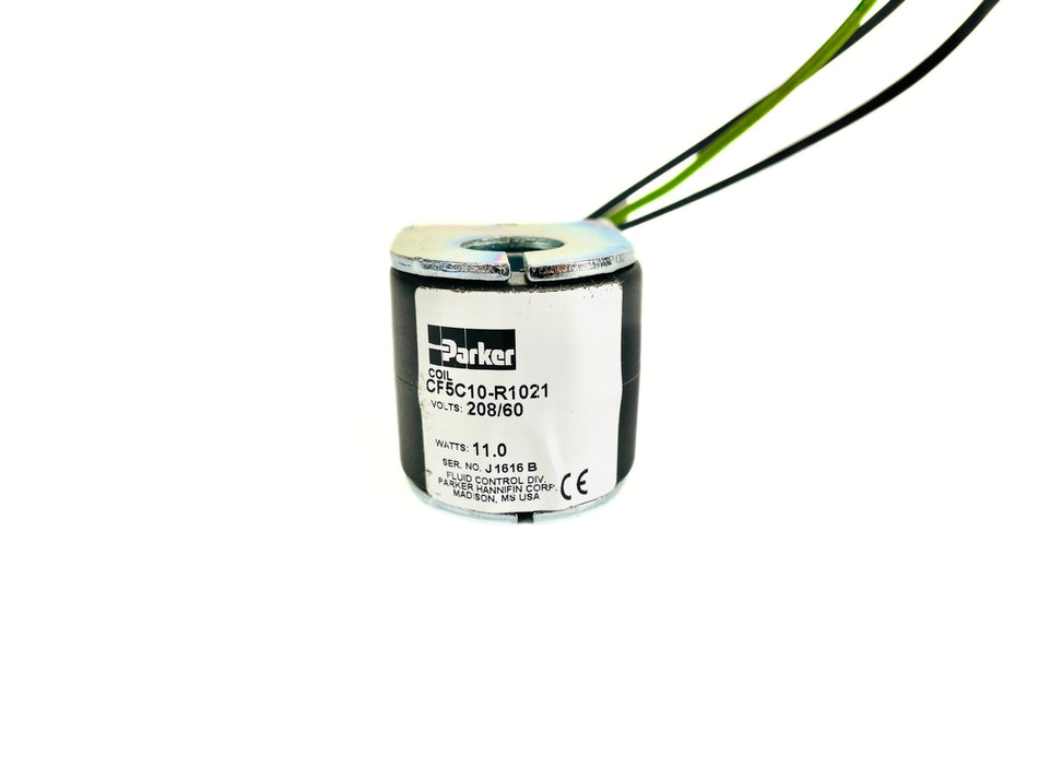 Parker 11W 208V Solenoid Coil J1616B CF5C10-R1021