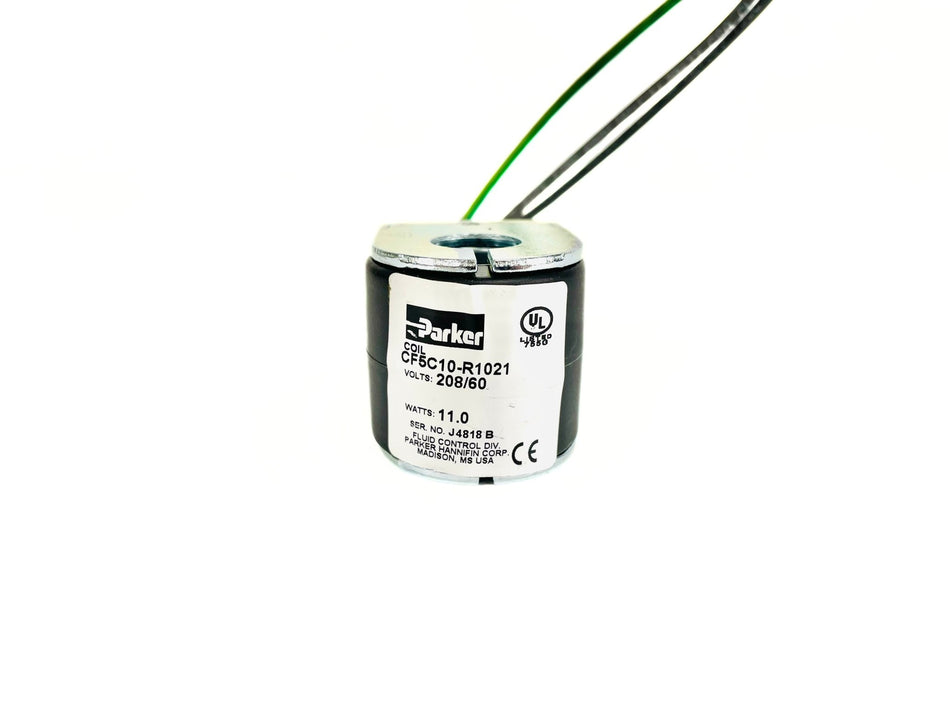Parker 11W 208V Solenoid Coil J4818B CF5C10-R1021