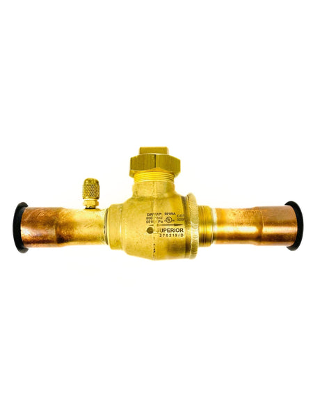Superior Refrigeration 1-18 ODS Brass Ball Valve 591WAS-11ST
