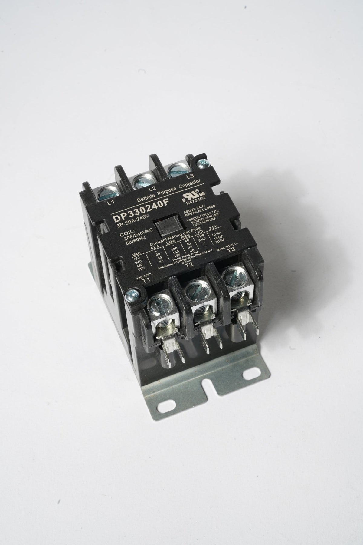 3-Pole 30A 240V Coil Contactor, DP330240F - Commercial Climate Supply