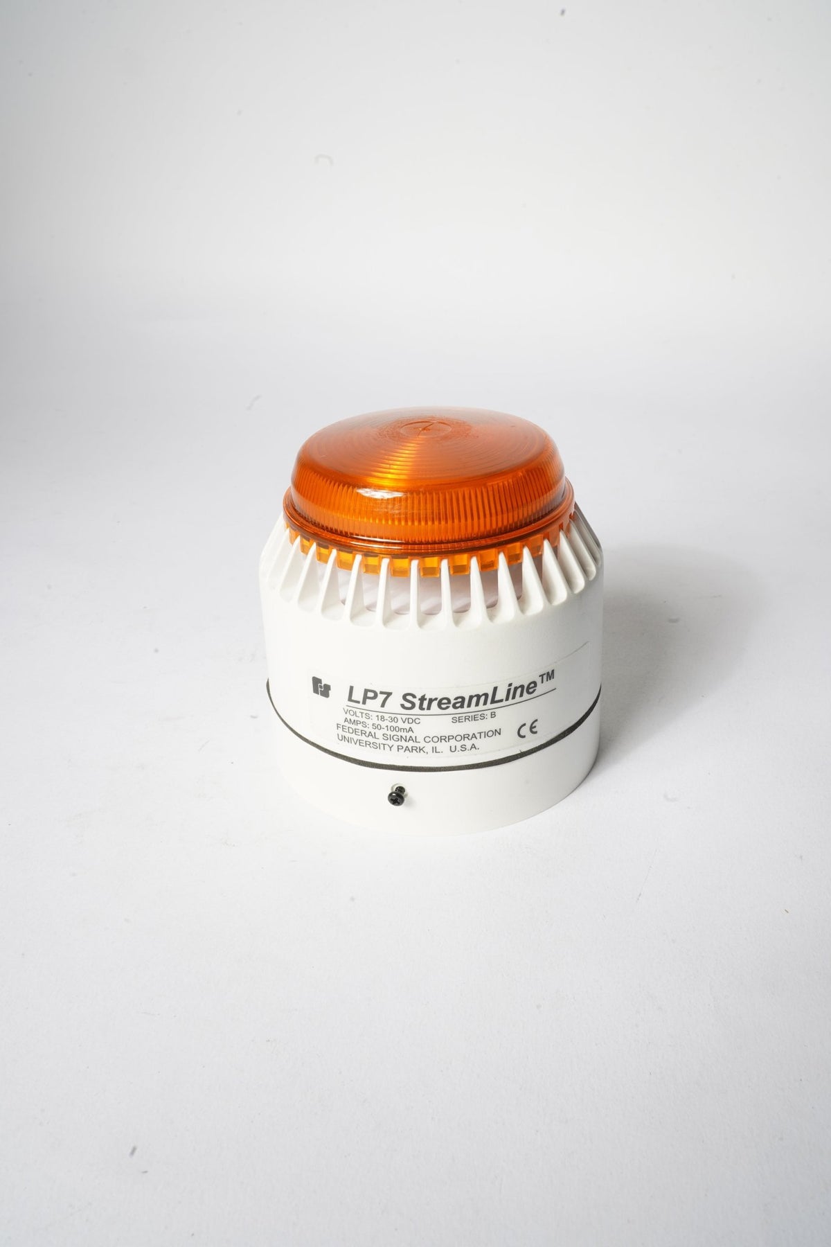 LP7 StreamLine Sounder Beacon, Amber, 18-30VDC, LP7-18-30A - Commercial Climate Supply